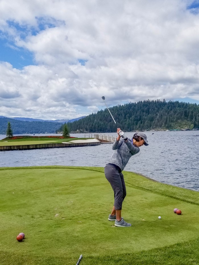 A perfect first-day ... Mom and Son golf round!